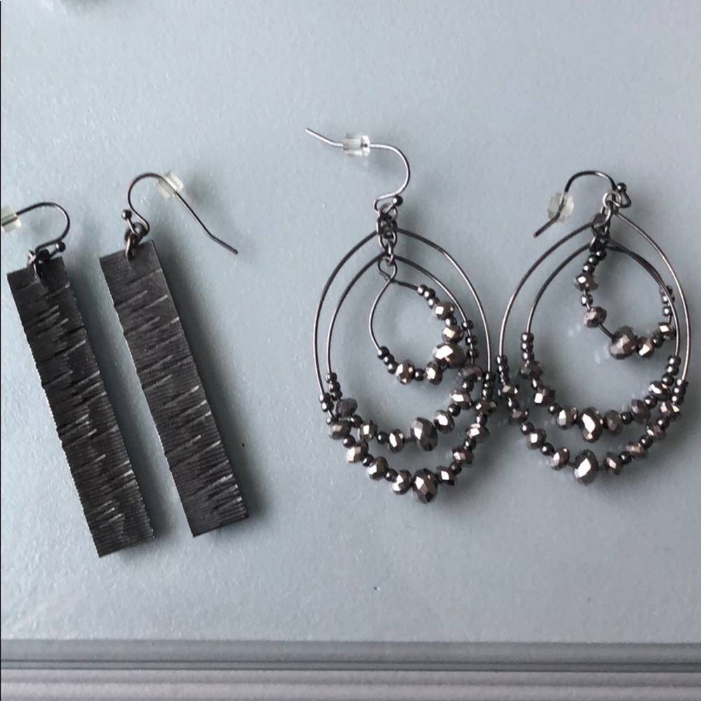 (3 for $30) Earring Bundle. Gunmetal.